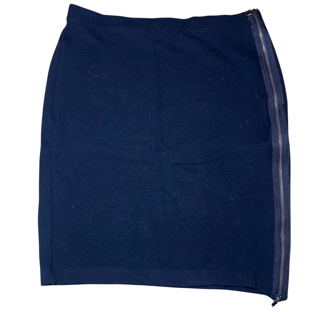 Gap Black Knit Pencil Skirt Side Zipper Detail Size 8 Business Casual Office